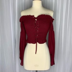 Charlotte Russe Scrunched Crop Top